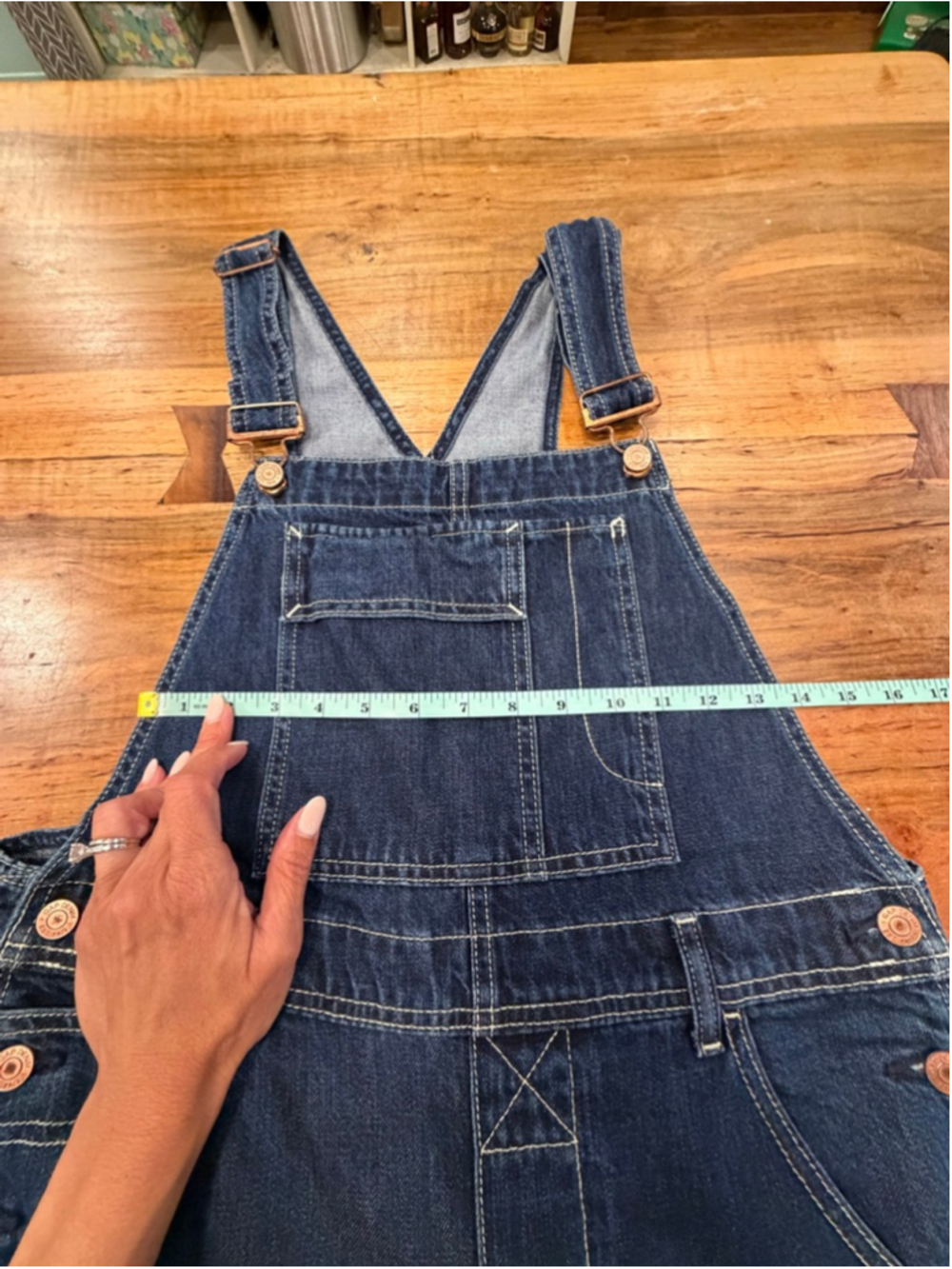 Gap Denim Carpenter Cargo Overalls Jumpsuit - Size S - Picture 8 of 12